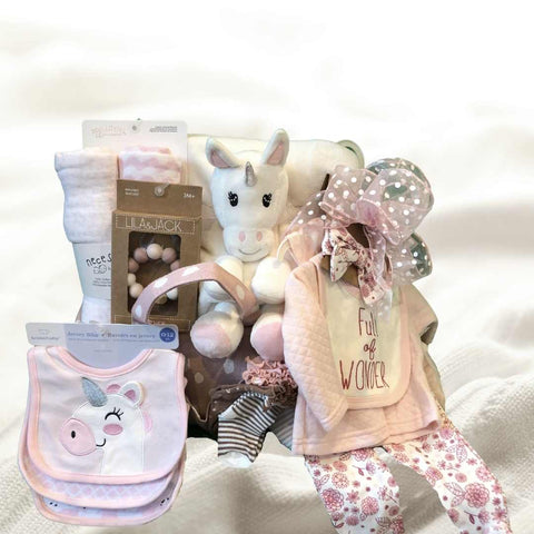 Unicorn Baby Girl - Maggie's Gift Baskets