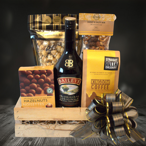 Bailey's Gift Basket, Cocktail gift basket, hazelnuts, coffee